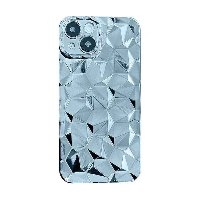 A3CPC337 Cute Phone Cases for iPhone 15 Pro Max, 14, 13, 12, 11, XS, XR, X, 7, 8 Plus - 3D Diamond Shape