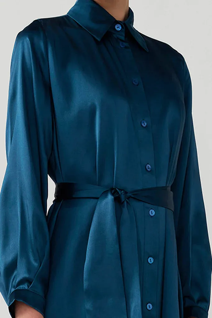 Abeem Shirt Dress in Teal