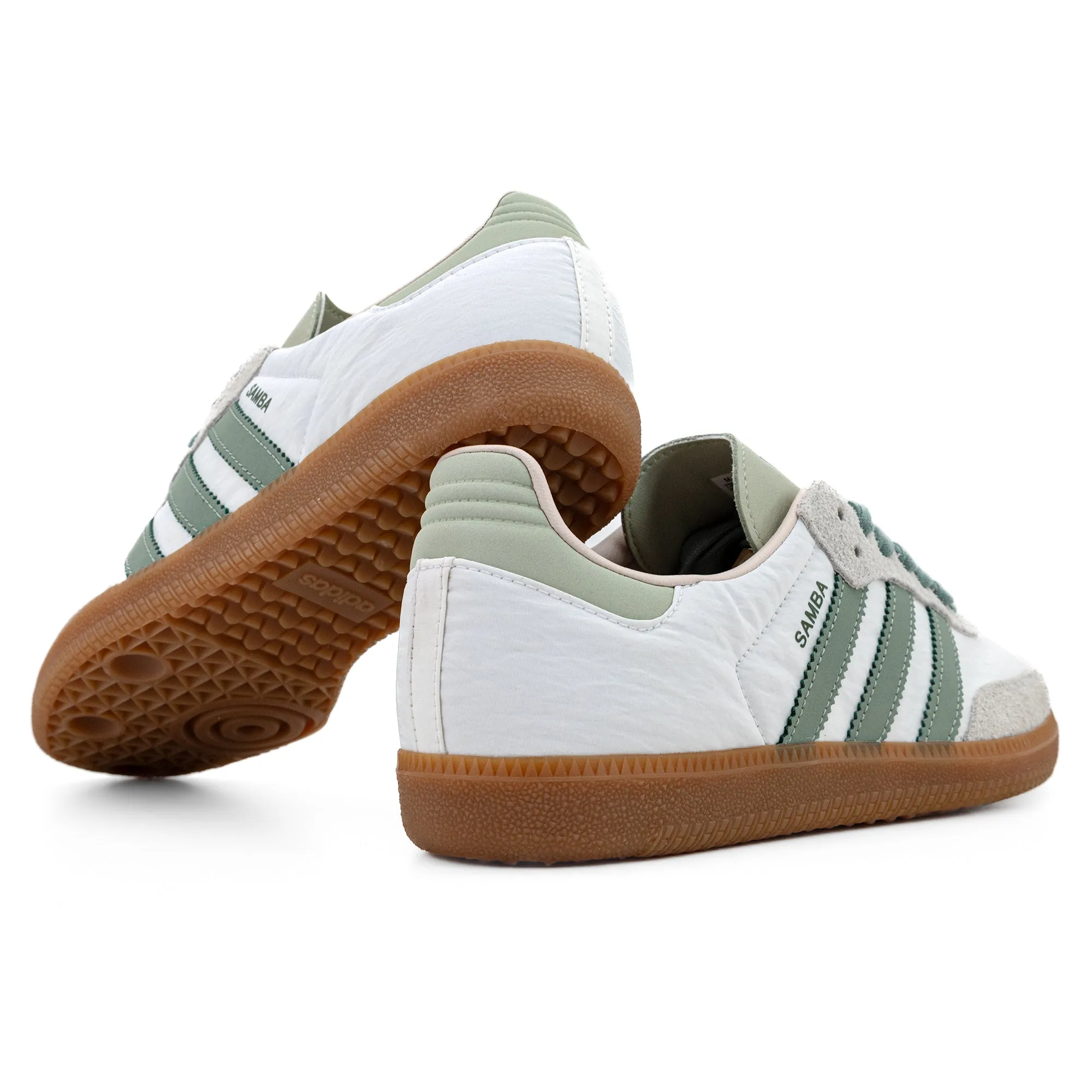 adidas Women's Samba OG Cloud White/Silver Green/Putty Mauve ID0492