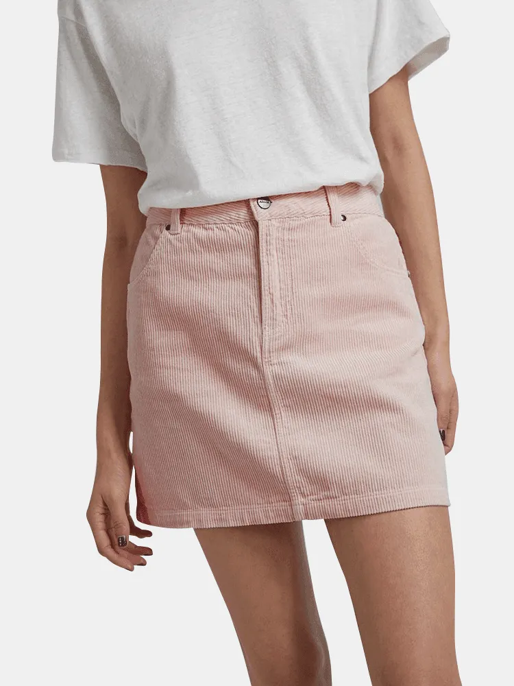 Afends Hazel Hemp Corduroy Mini Skirt - Ash Pink