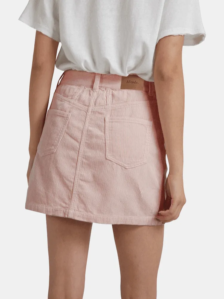 Afends Hazel Hemp Corduroy Mini Skirt - Ash Pink