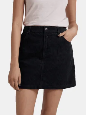 Afends Hazel Hemp Corduroy Mini Skirt - Black