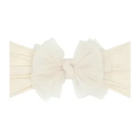 Baby Bling Tulle FAB Headband - Pleated Oatmeal