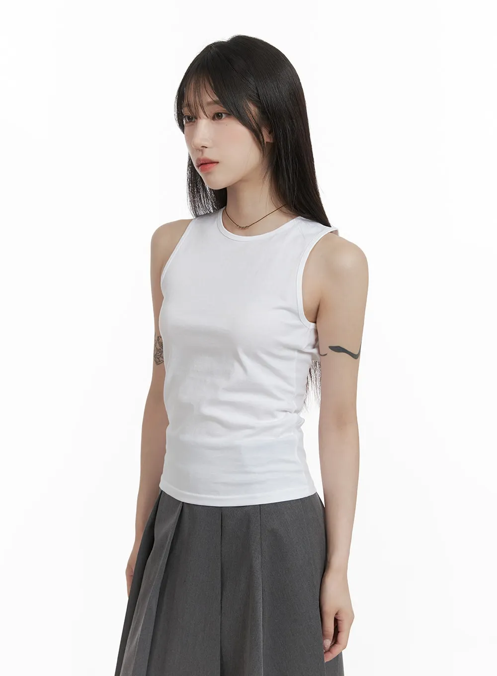 Back Cut-Out Sleeveless Top CA404