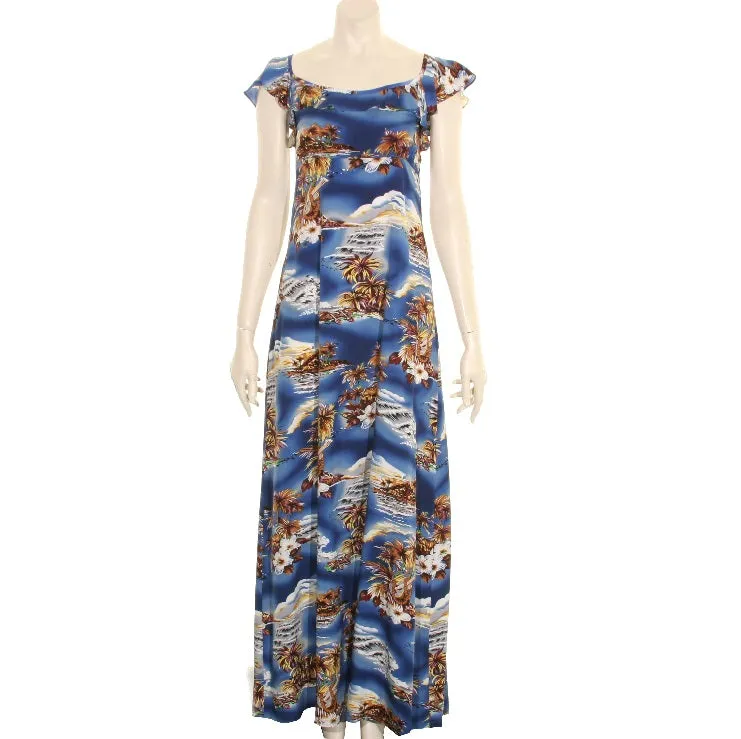 Blue Hawaii Empire Dress