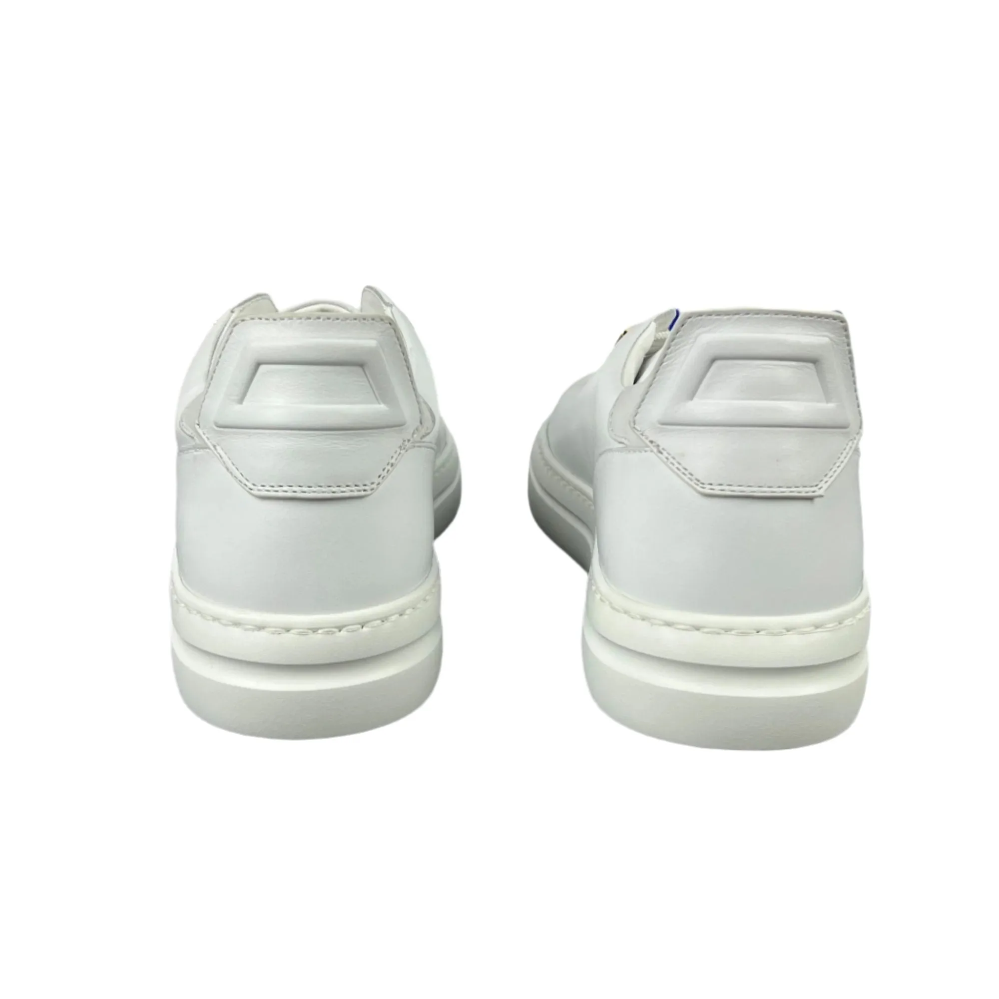 Buscemi Men's Uno Sport White Leather Sneakers SAMPLE