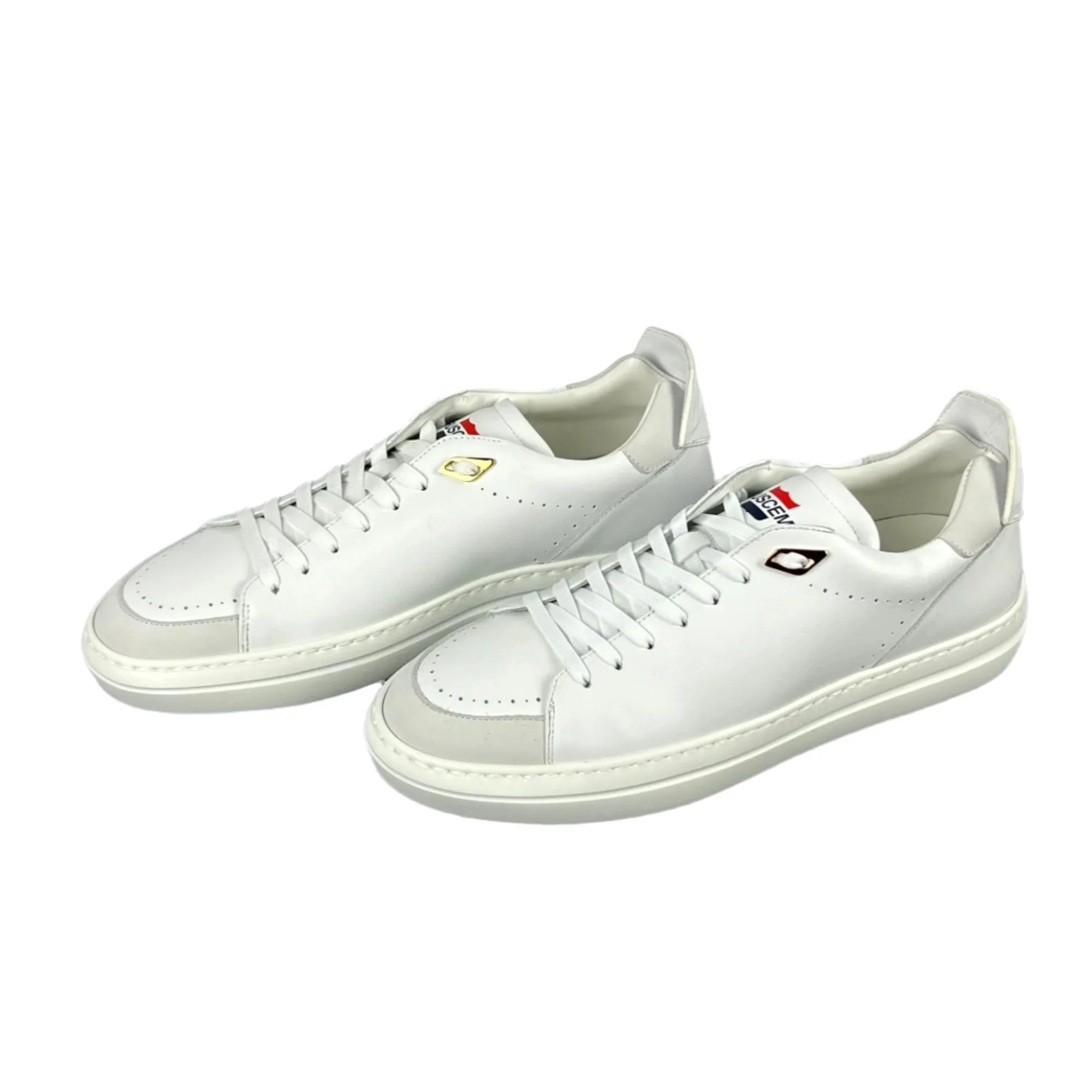 Buscemi Men's Uno Sport White Leather Sneakers SAMPLE