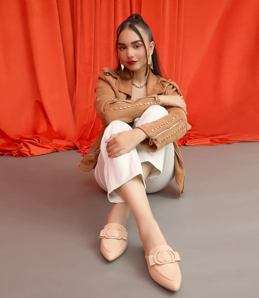 BW8162-BEIGE-Women Casual Mules