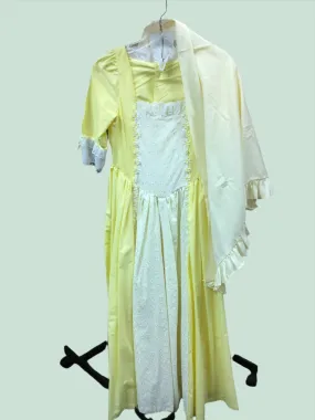 Colonial, Pioneer Women's Dress, Pink, Yellow & Blue