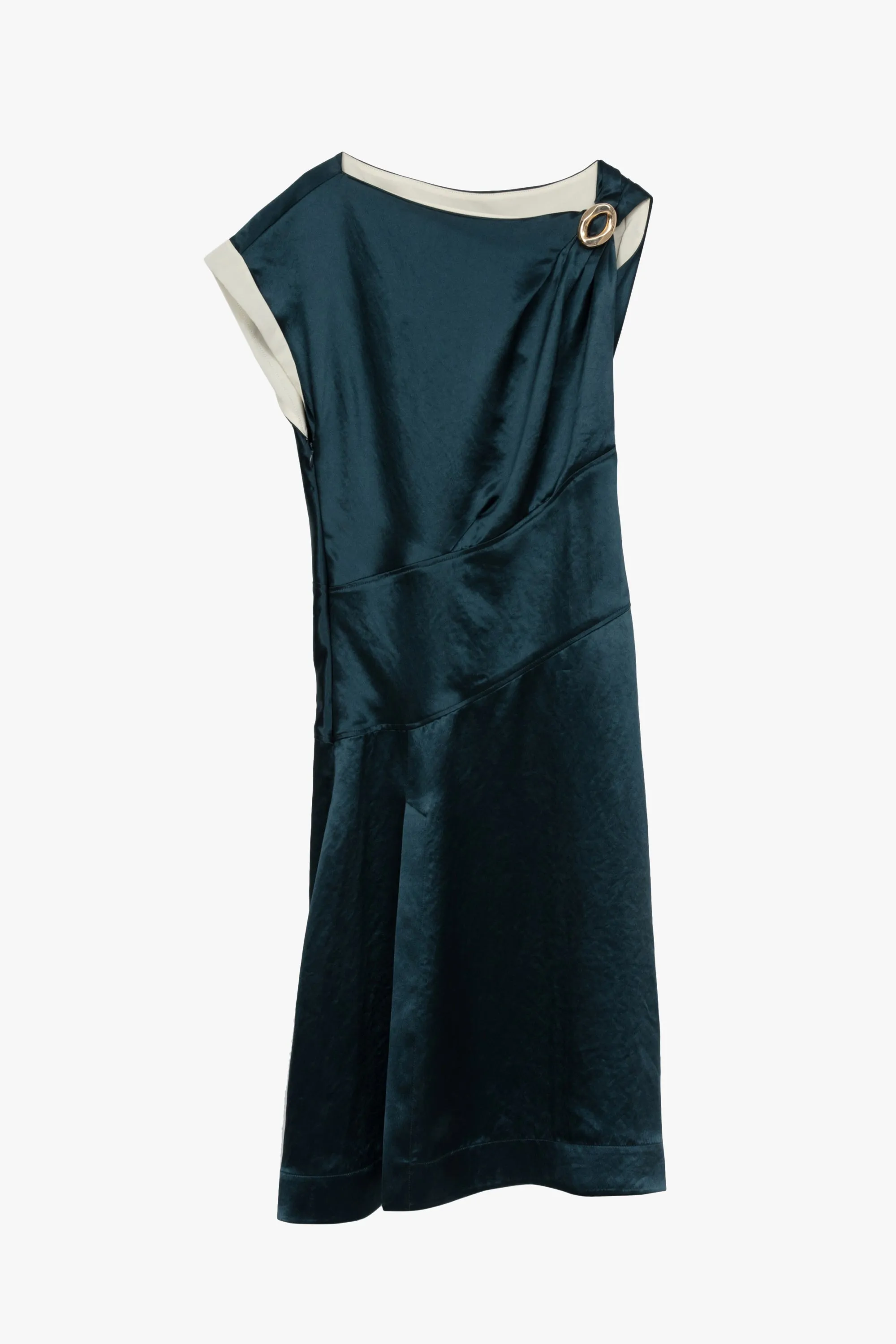 Draped Twist Dress With Combo