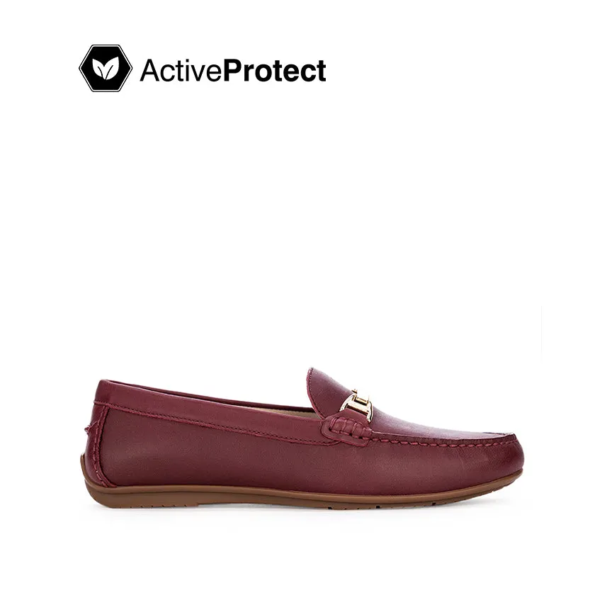 Fen Slip On Bit Women's Shoes - Burgundy Leather