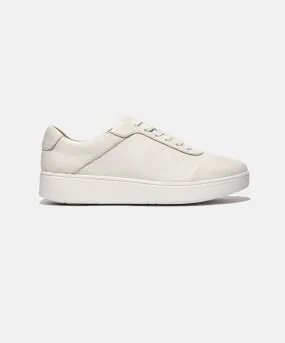 FitFlop Rally Tumbled-Leather Sneakers White