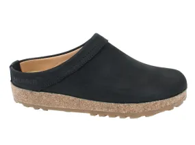 Haflinger Leather Clogs Malmo Black