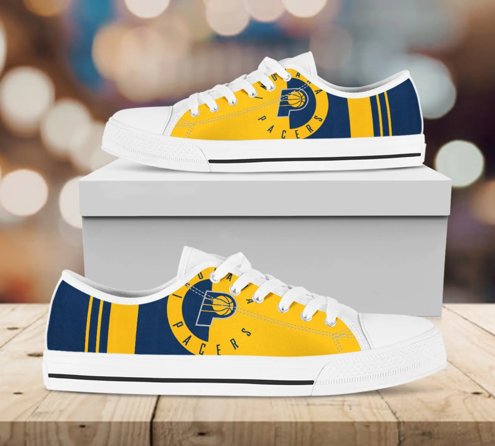 Indiana Pacers Custom Lowtop, Basketball Custom Shoes, Sport Lowtop, Canvas Shoes, Canvas Lowtop, Unisex Shoes, Gift Birthday