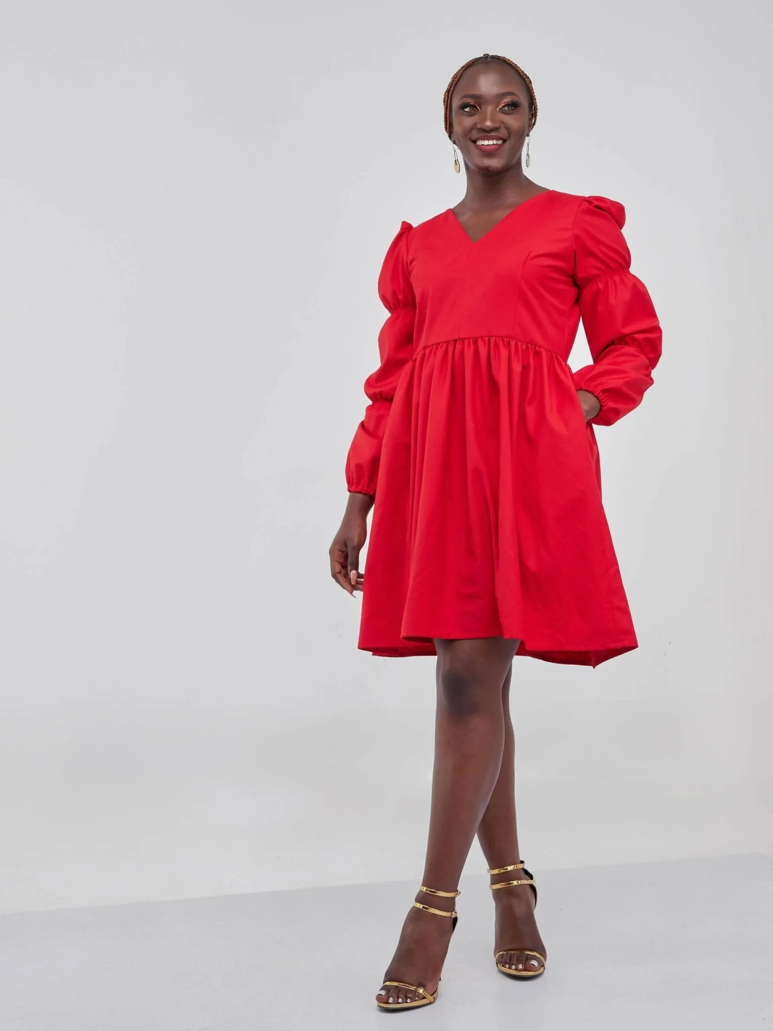 Izulu Mzinga Dress - Red