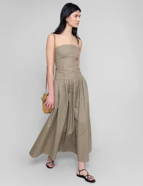 Khaki Strapless Dress- PREORDER