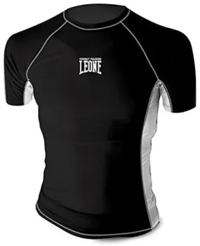 Leone AB781 black short-sleeved tight-fitting technical t-shirt