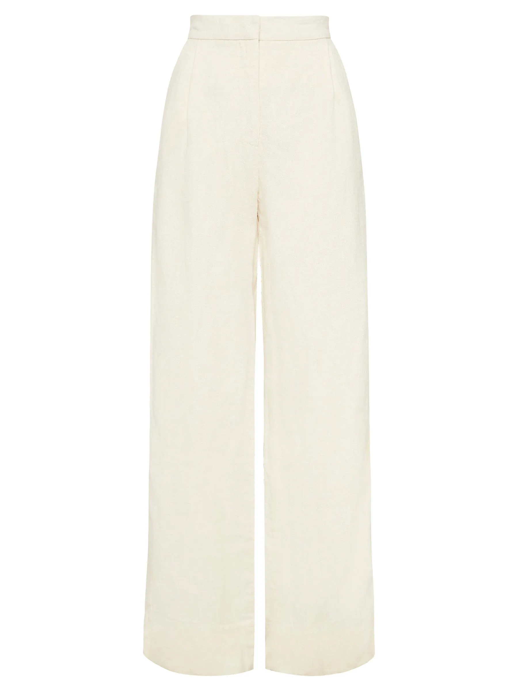 Linen Pleated Detail Trousers