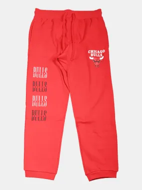 Mitchell & Ness Chicago Bulls Split Logo Trackpants - Red