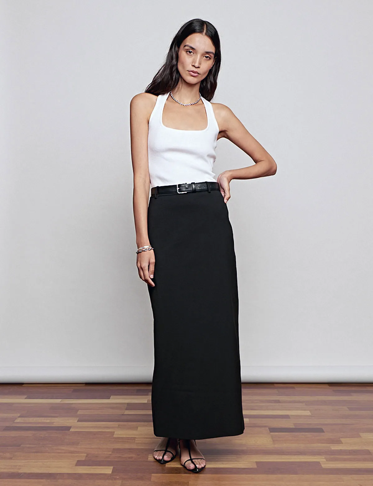 Nia Black Maxi Skirt-BESTSELLER