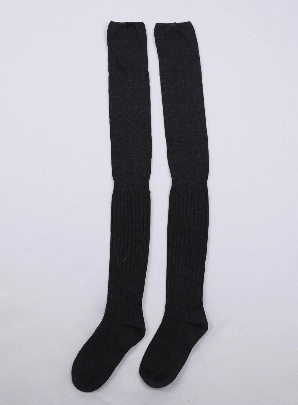 Over-the-Knee Solid Socks CJ425