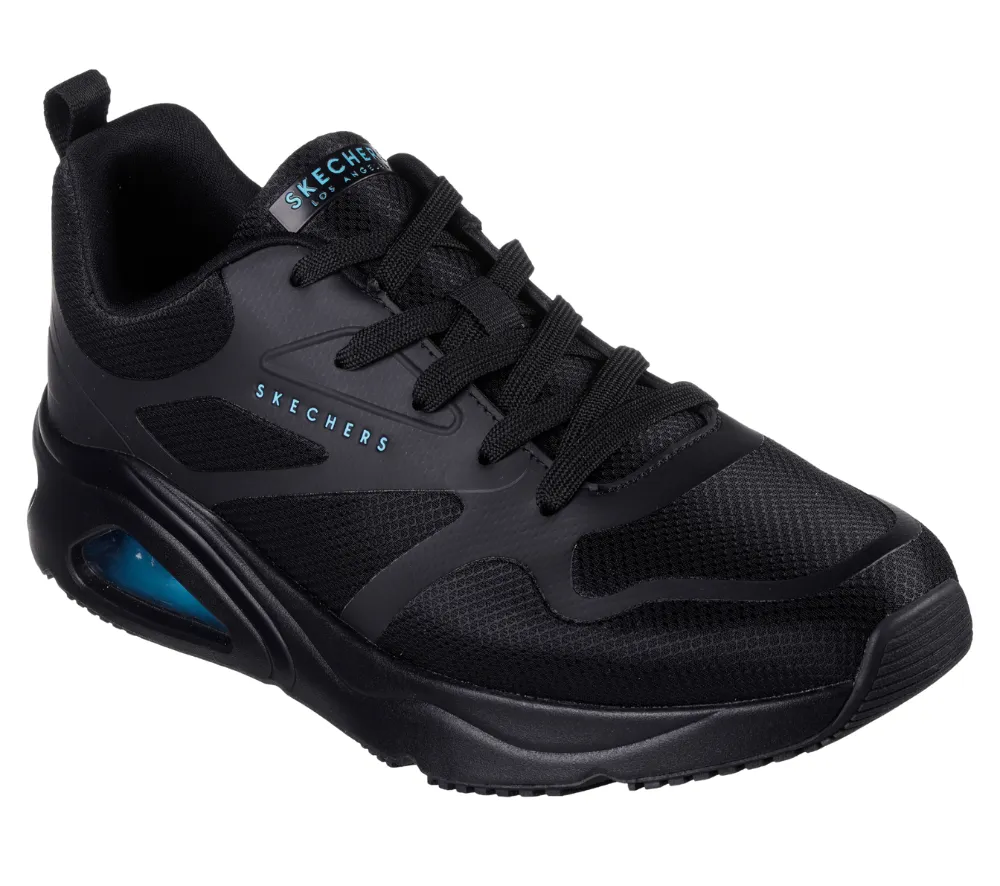 Pantofi sport, barbati, SKECHERS TRES-AIR UNO-MODERN AFF-AIR 183071-BBK negru, piele ecologica