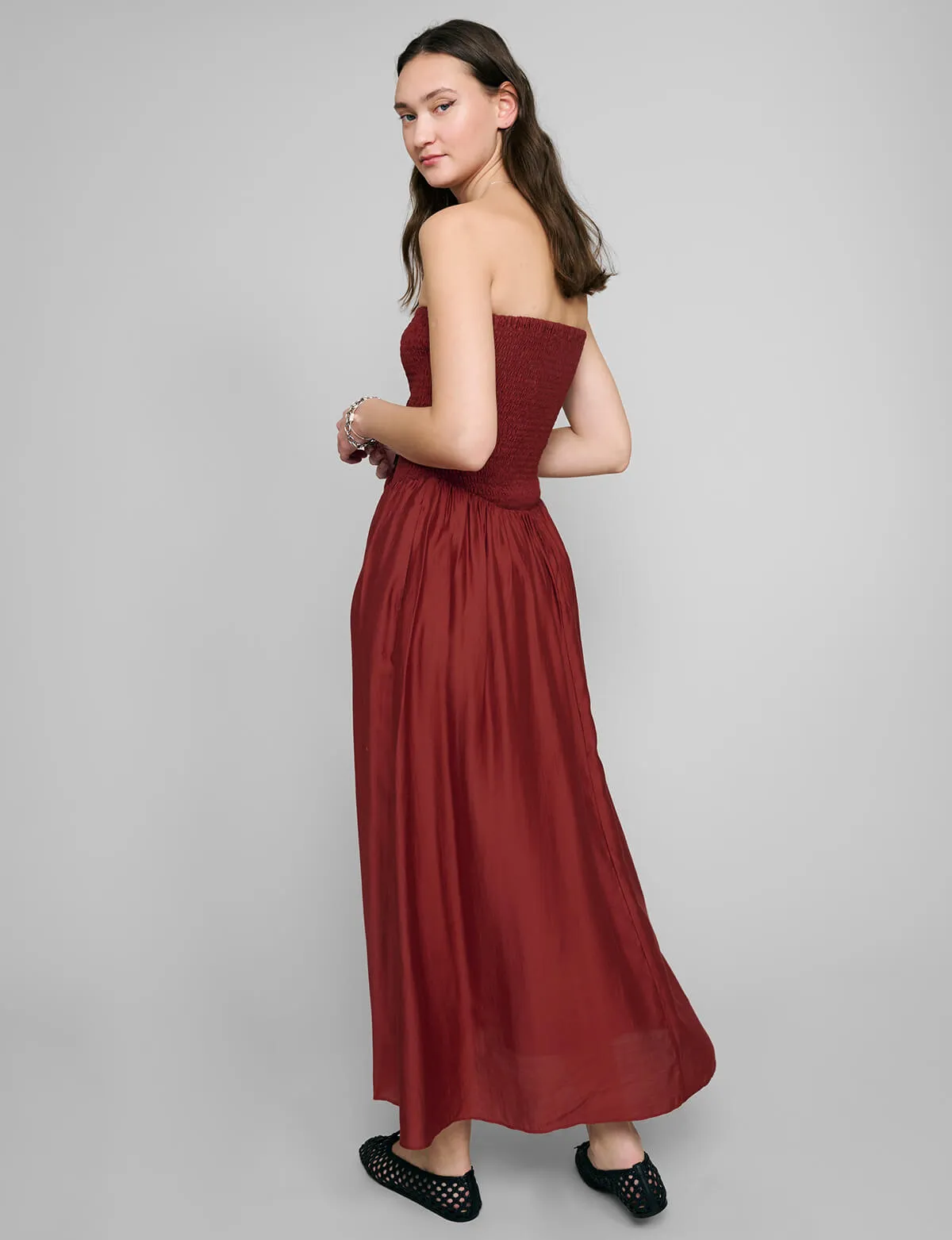 Paprika-Red Strapless Dress-BESTSELLER