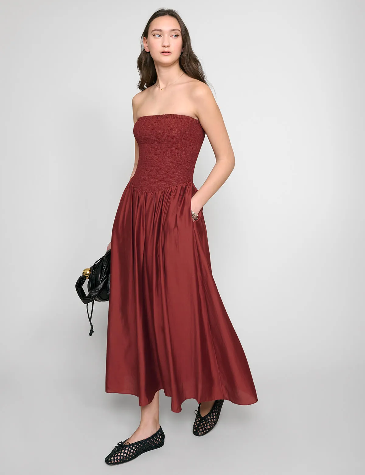 Paprika-Red Strapless Dress-BESTSELLER