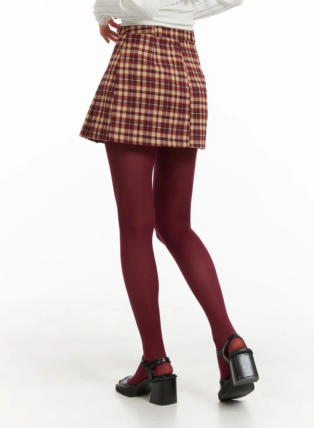 Plaid Mini Skirt OM421