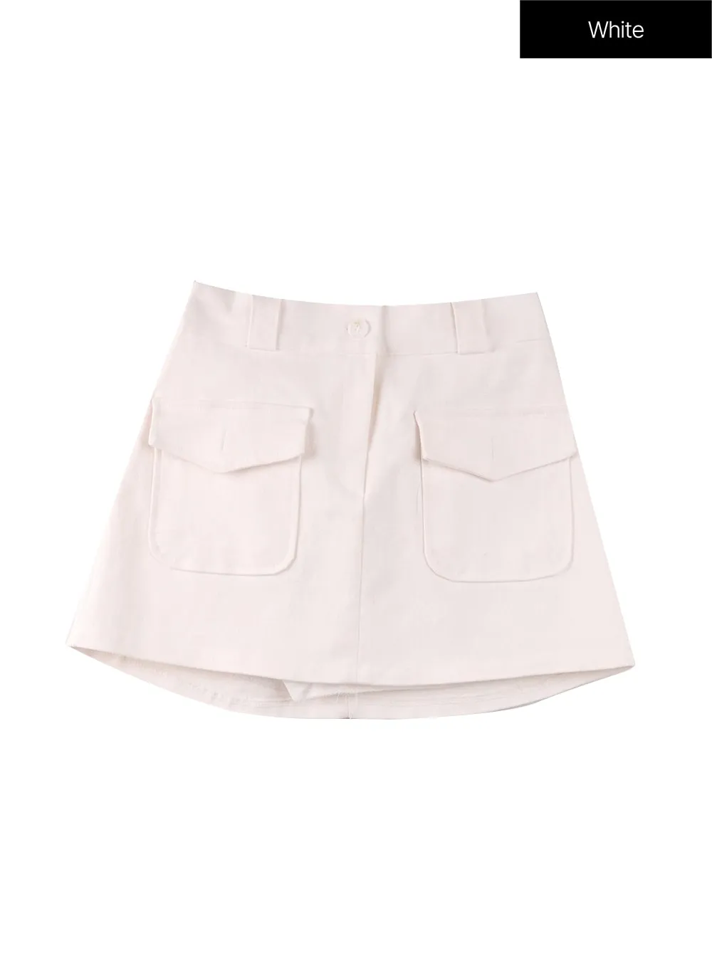 Pocket Cotton Mini Skirt IF408