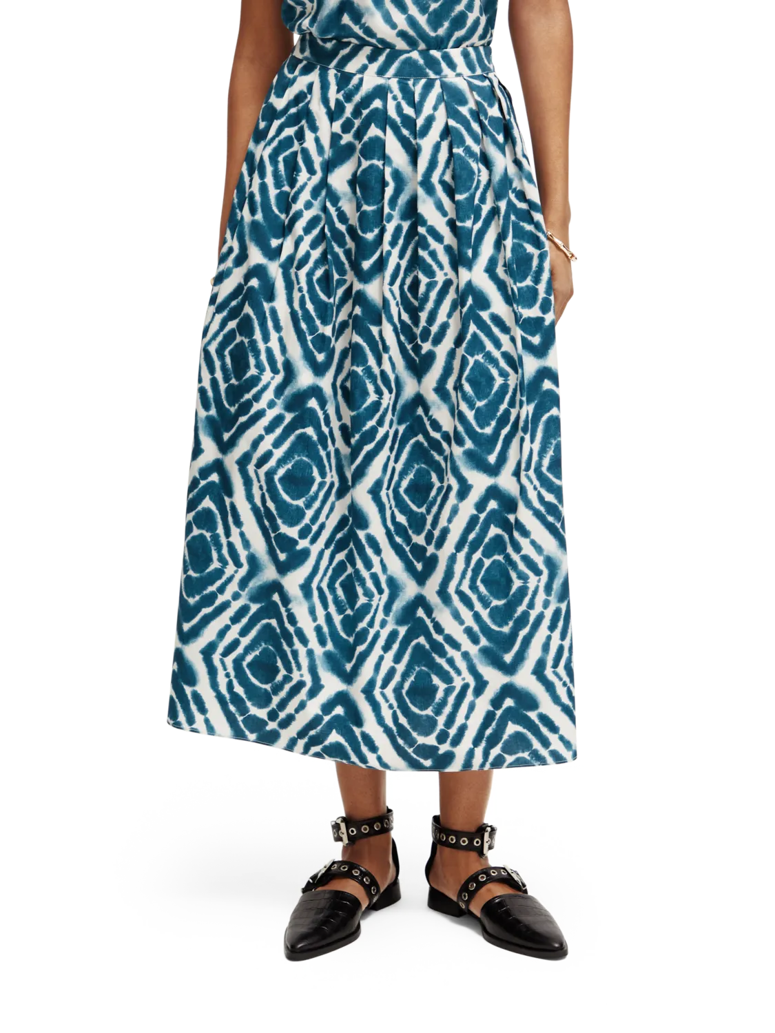 Printed Skirt With Pleats