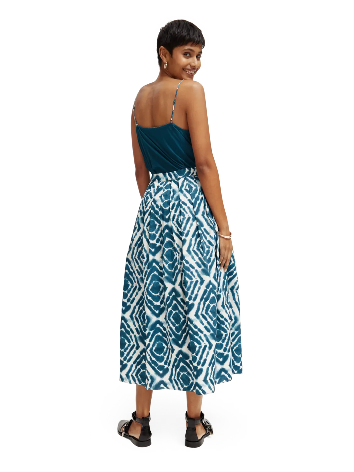 Printed Skirt With Pleats