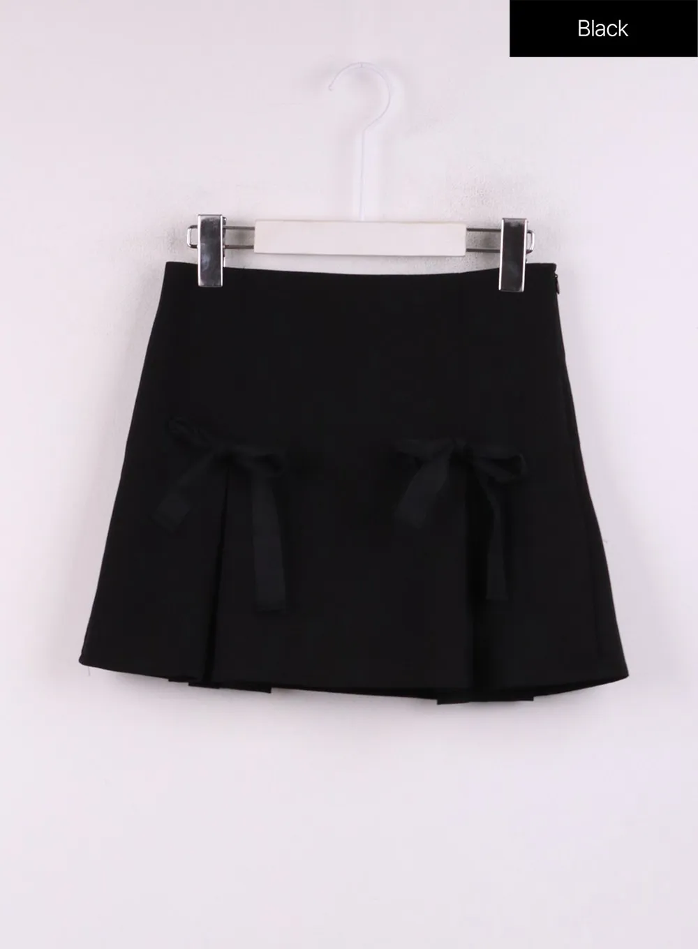 Ribbon Pleated Mini Skirt CJ429