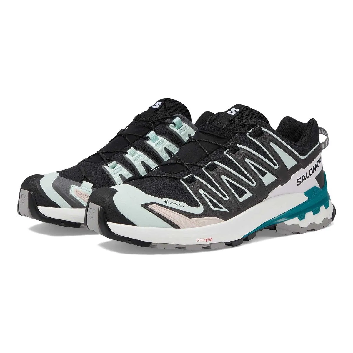 Salomon Women's XA Pro 3D V9 Black/Bleached Aqua Gore-Tex Waterproof