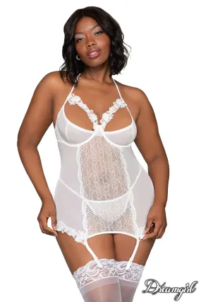 Sheer Mesh Venice Garter Slip