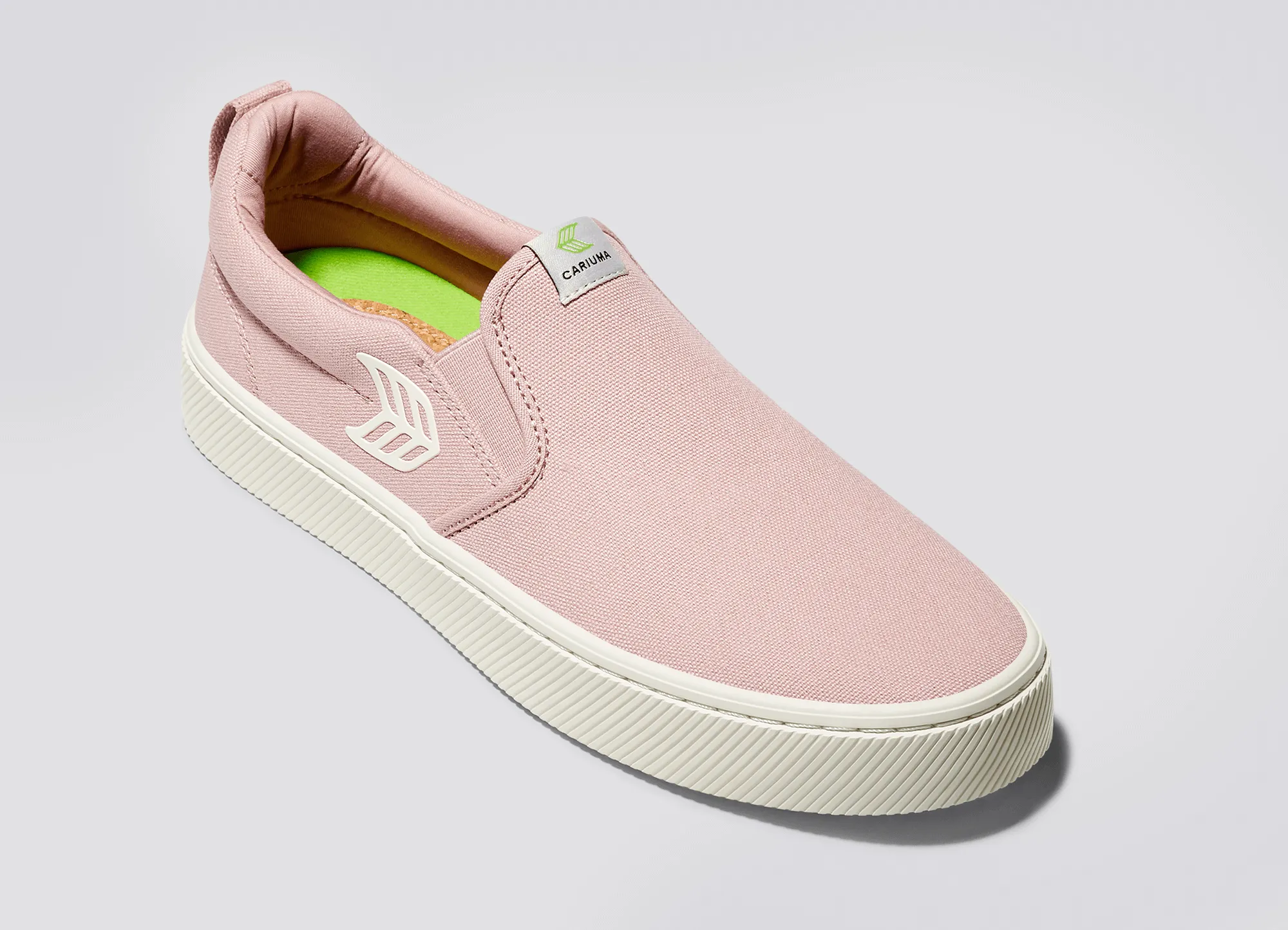 SLIP ON Rose Canvas Ivory Logo Sneaker Women