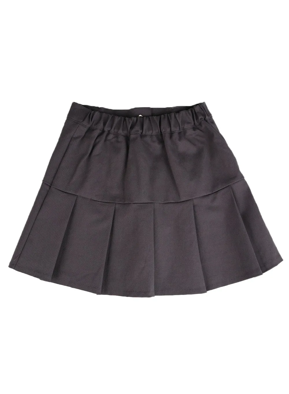 Solid Cotton Pleated Mini Skirt IM406