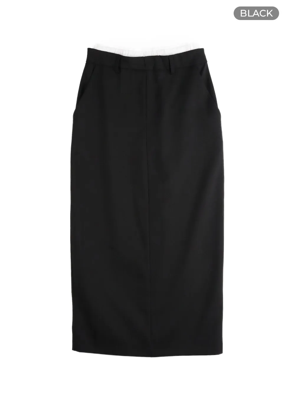 Solid Maxi Skirt IM414