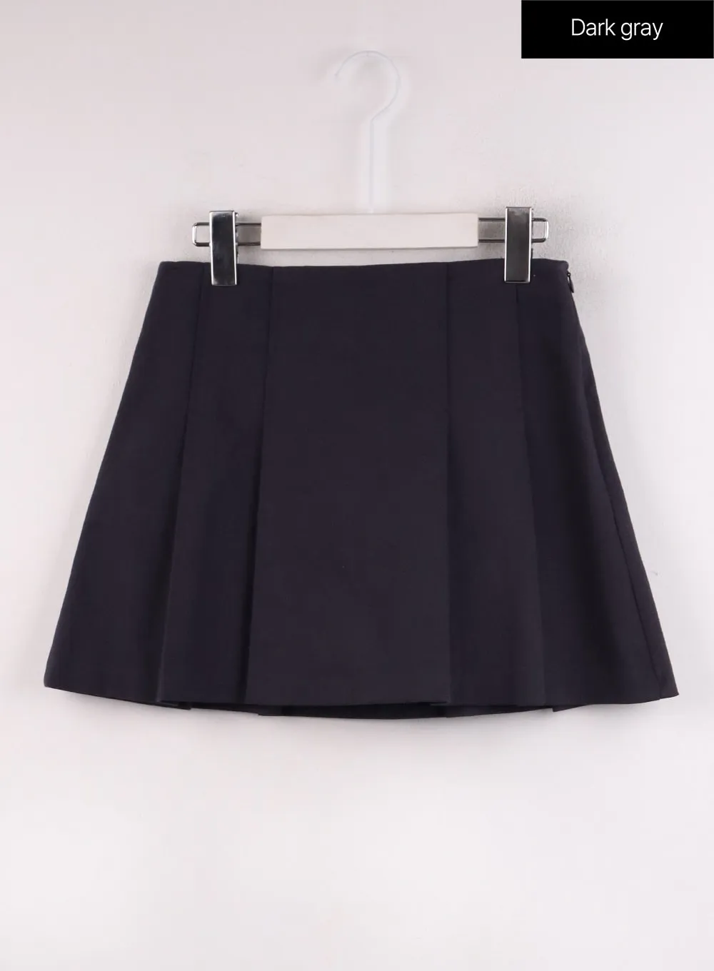 Solid Pleated Mini Skirt IF402