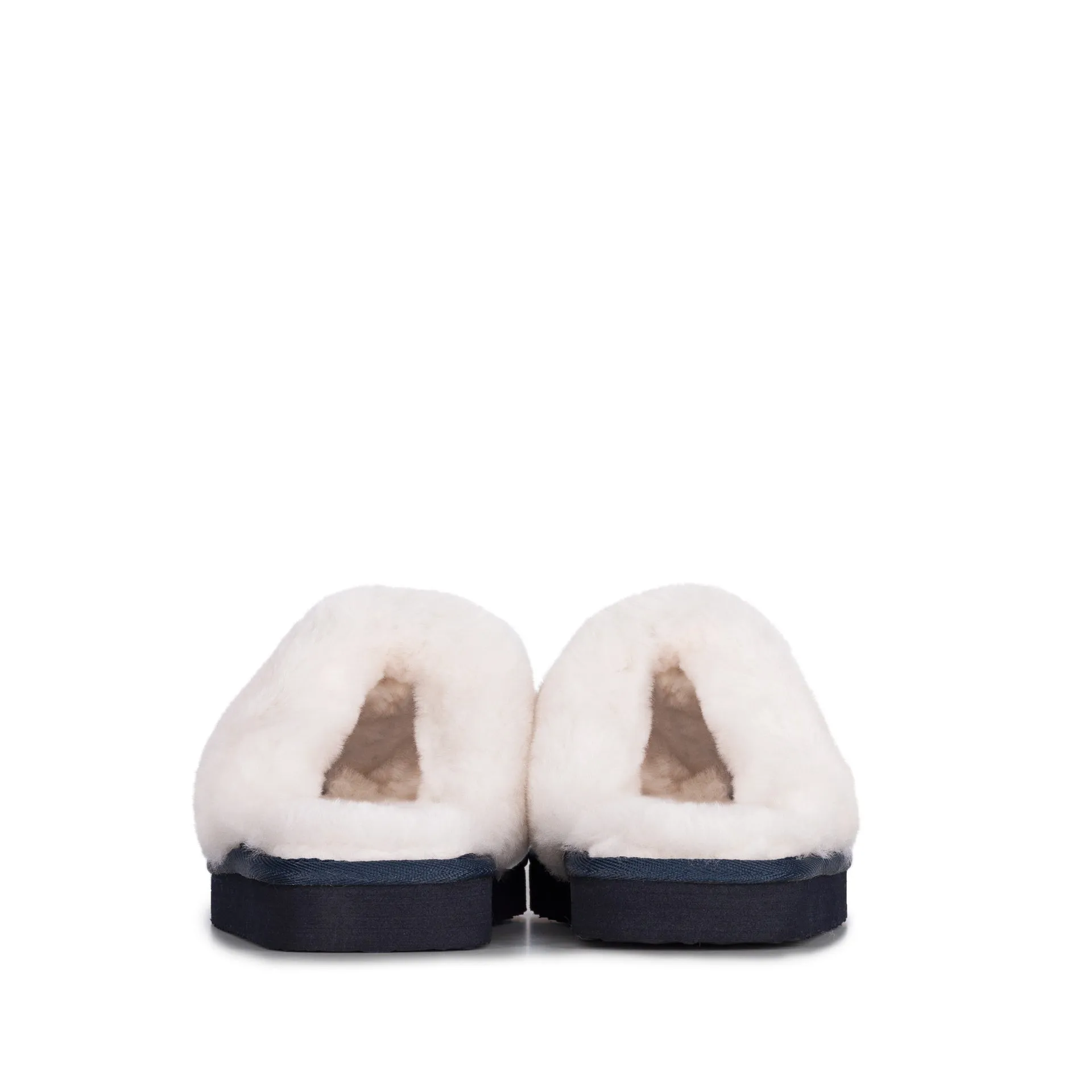 SUZIE NAVY SHEEPSKIN SLIPPER MULE