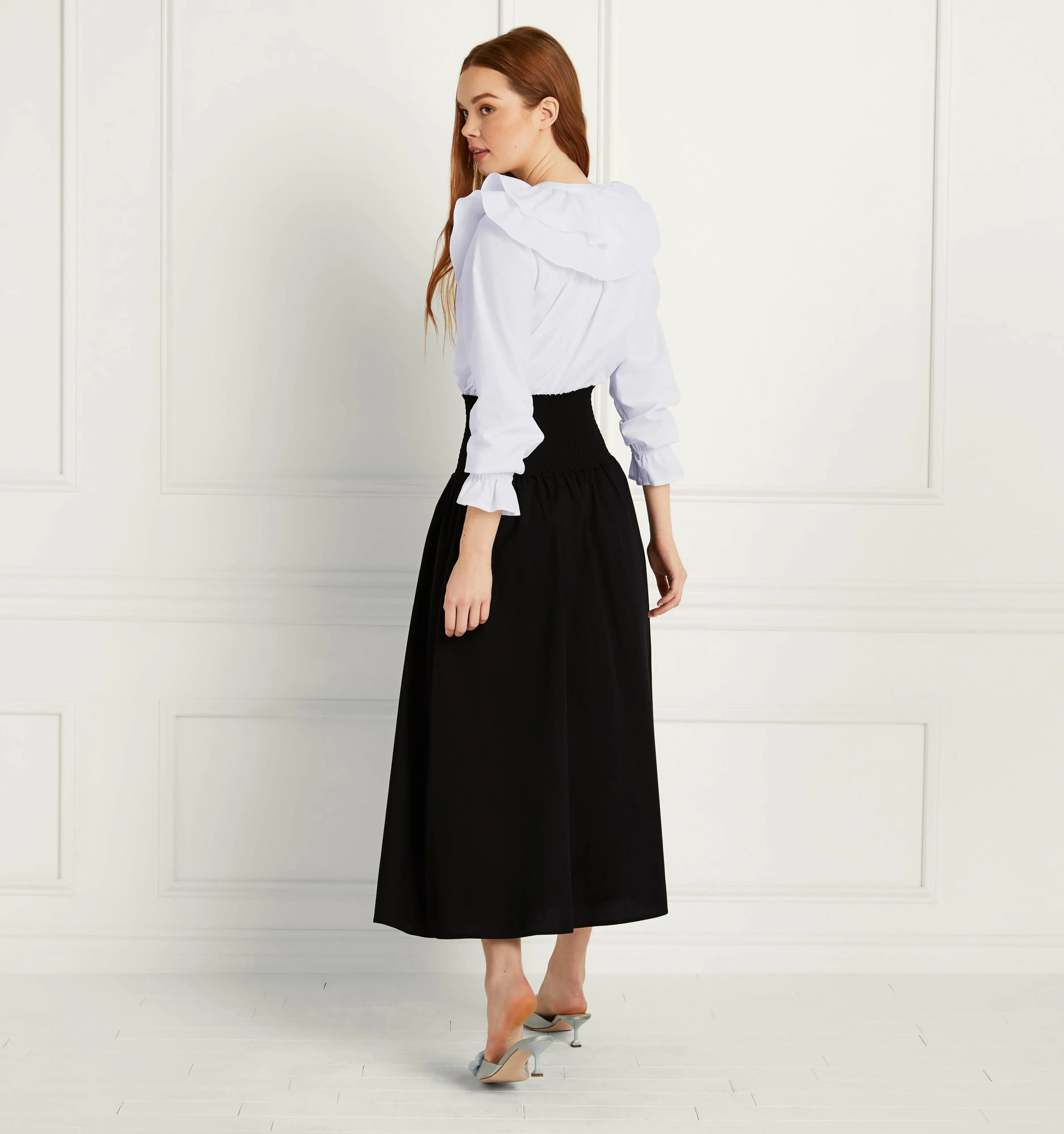 The Delphine Nap Skirt - Black Cotton