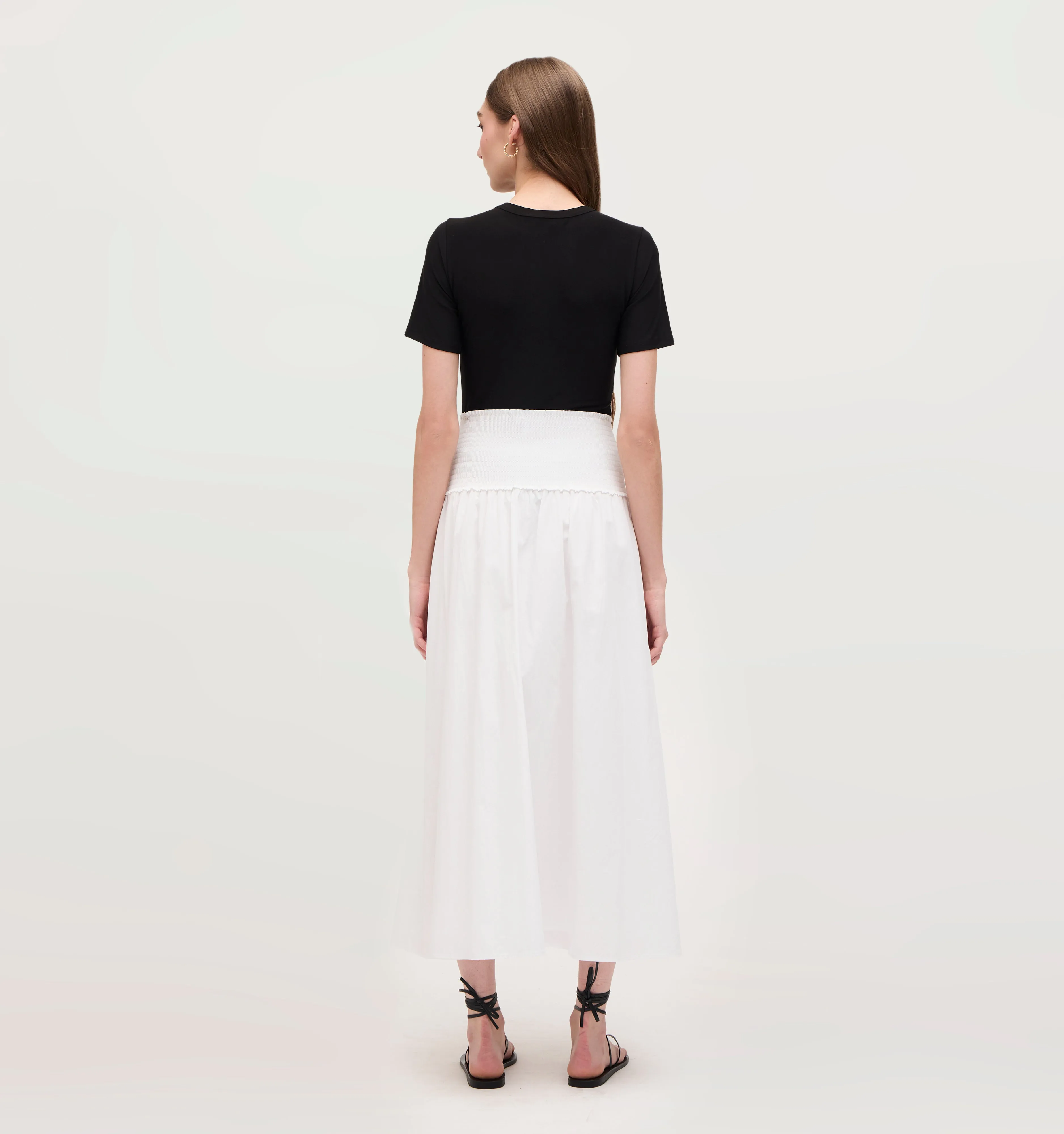 The Delphine Nap Skirt - White Cotton