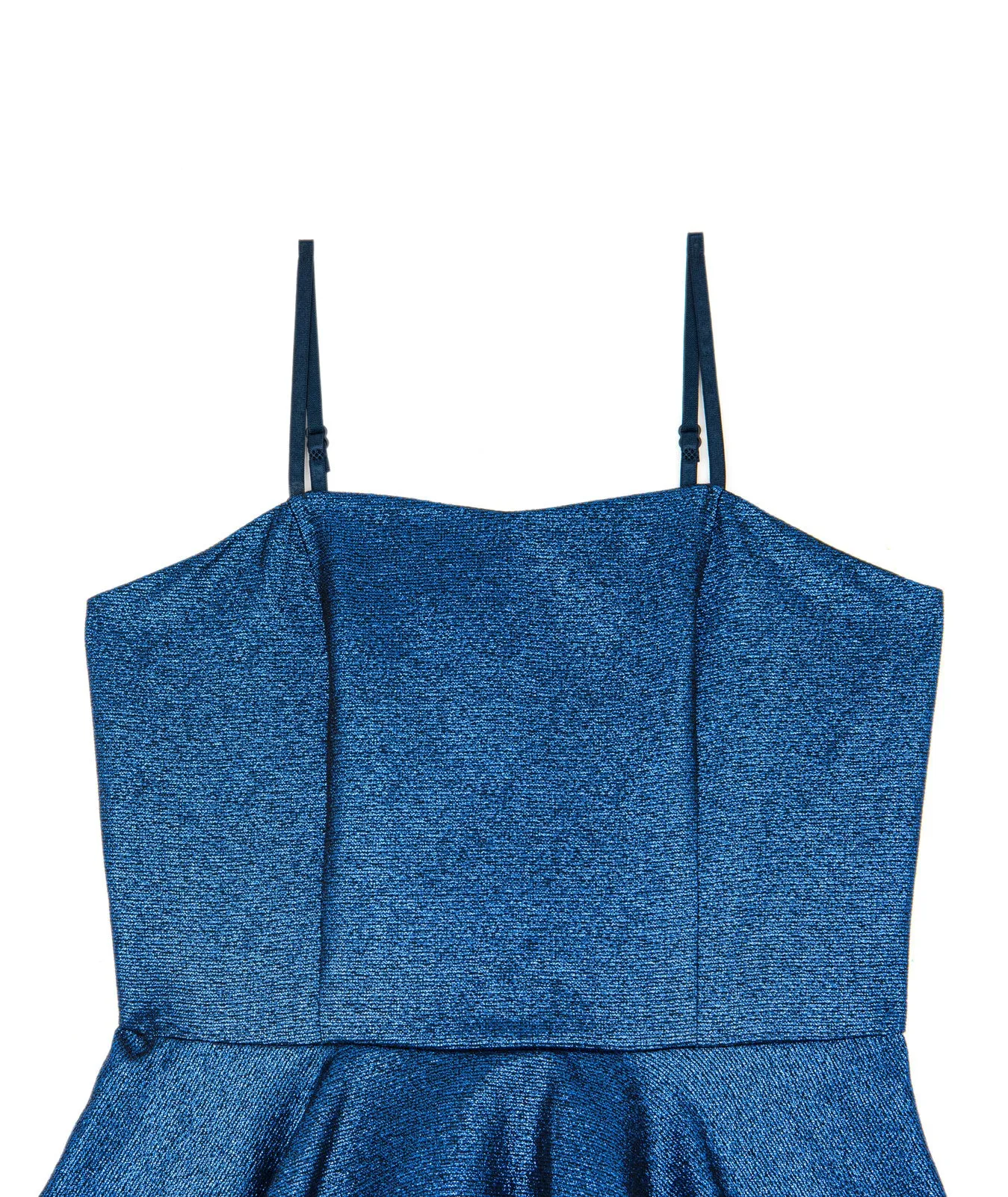 Un Deux Trois Girls Cobalt Jacquard Party Dress