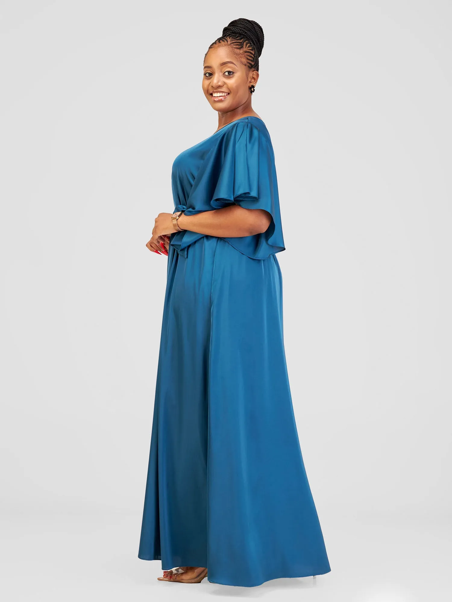 Vivo Alika Maxi A-Line Dress - Teal