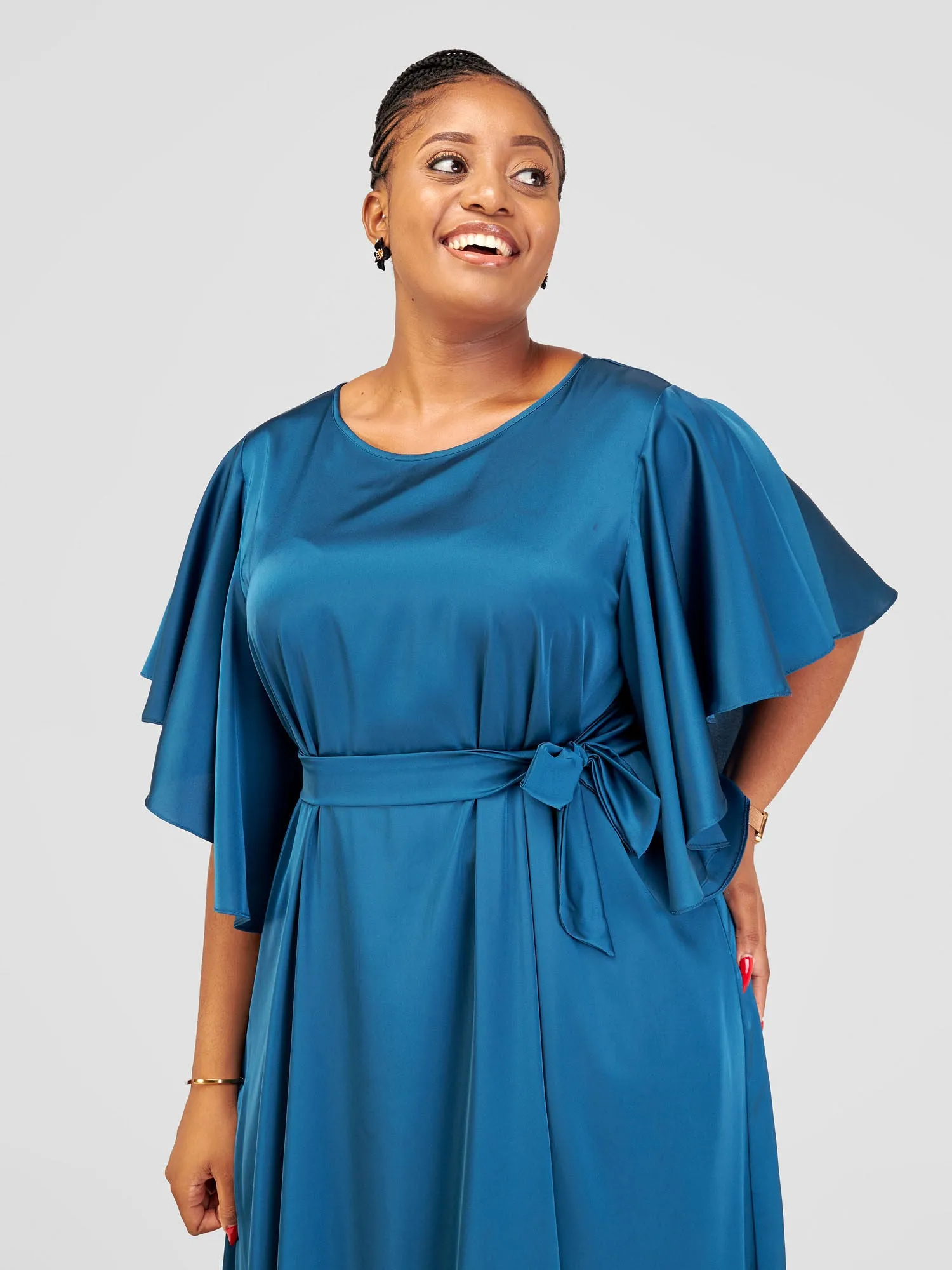 Vivo Alika Maxi A-Line Dress - Teal