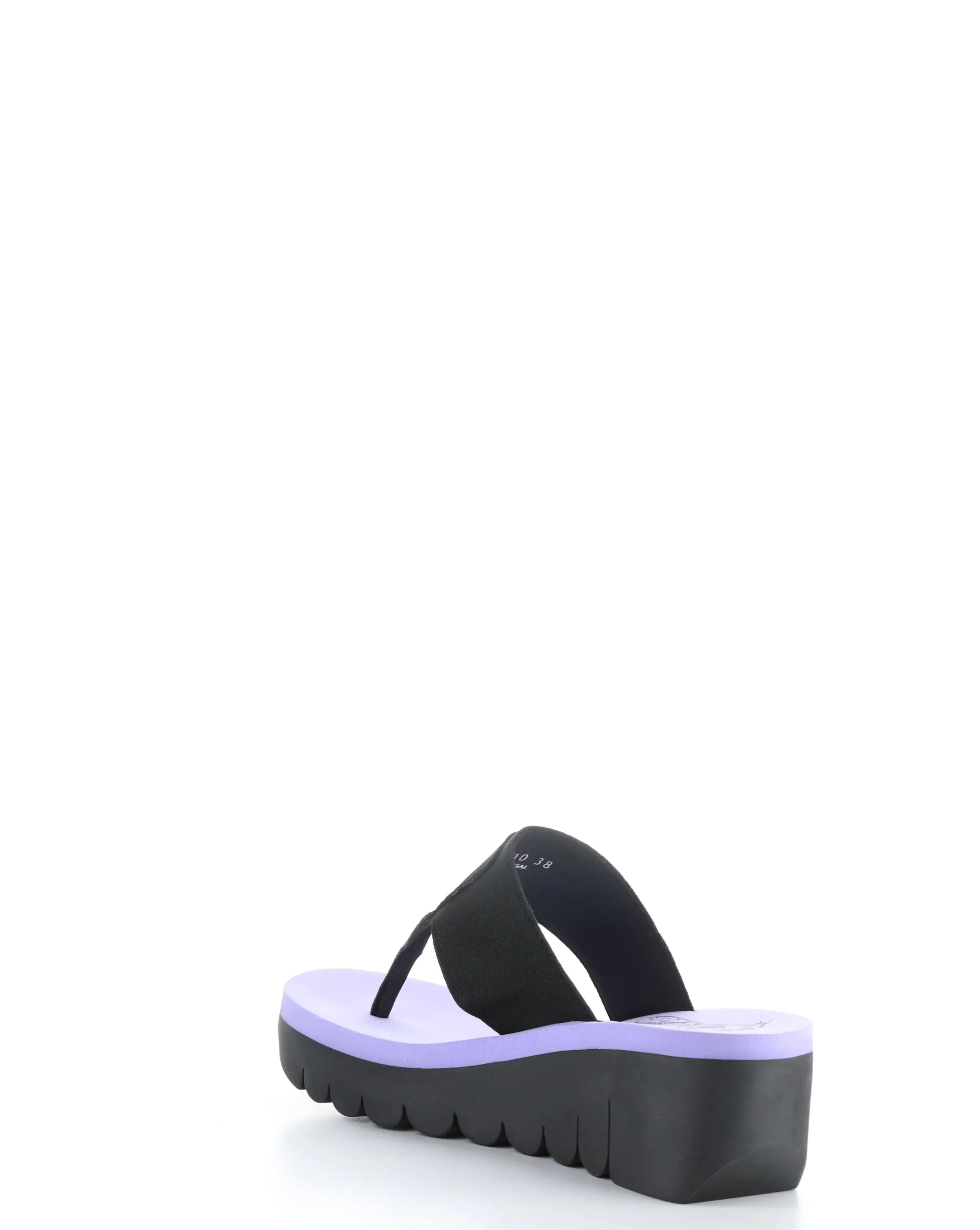 YOMU725FLY 010 BLACK/VIOLA Slip-on Sandals