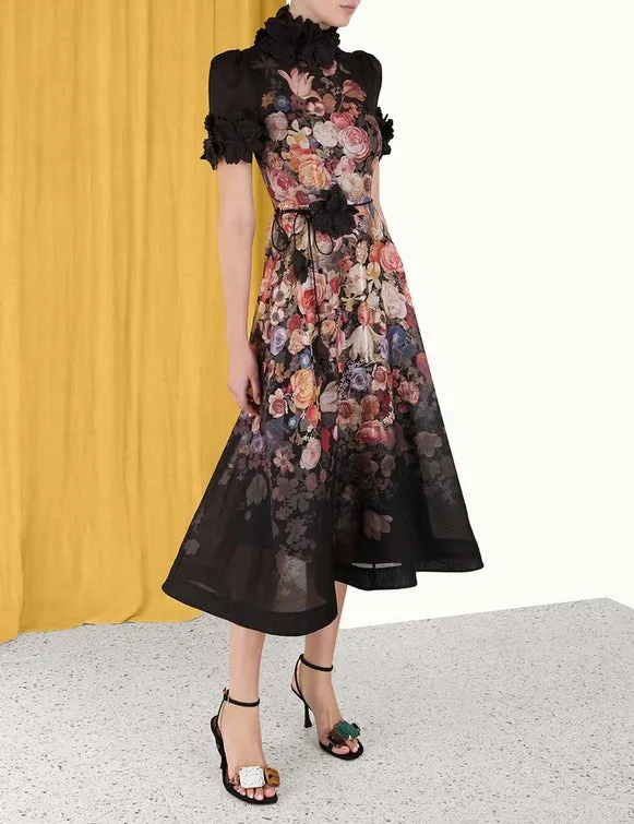 ZIMMERMANN Luminosity Liftoff Flower Midi Dress